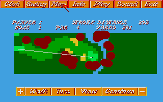 Greg Norman's Shark Attack! The Ultimate Golf Simulator (Atari ST) screenshot: Overhead map