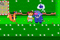 Dora the Explorer: Dora's World Adventure (Game Boy Advance) screenshot: Benny the Bull is here