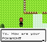 Pokémon Silver Version (Game Boy Color) screenshot: Not your business, mister!