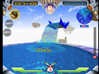 Jumping Flash! 2 (PlayStation) screenshot: Aqueduct
