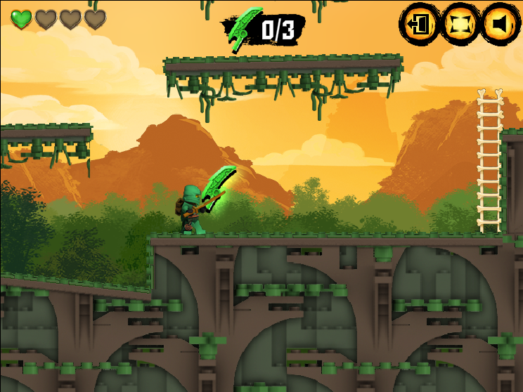 LEGO Ninjago: Ninjago Rush (Browser) screenshot: Two blades on one board