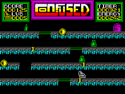 Powerplay-Xtra (ZX Spectrum) screenshot: Passed it while the baord was there this time - onto the teleport