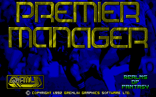 Premier Manager (Atari ST) screenshot: Title Screen