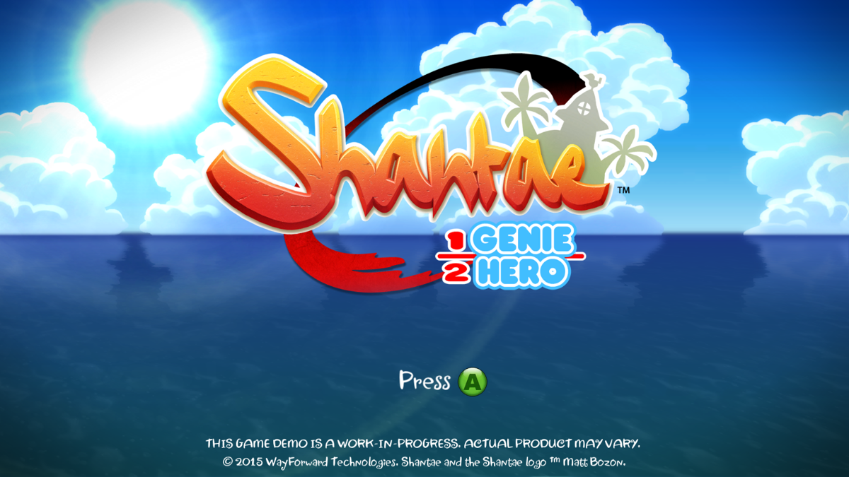 Shantae: Half-Genie Hero Demo (Windows) screenshot: Title screen.