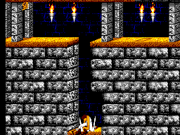 Prince of Persia (SEGA Master System) screenshot: Impaled on spikes