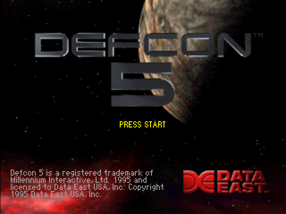 Defcon 5 (PlayStation) screenshot: Title screen