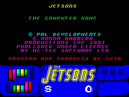 Jetsons: The Computer Game (ZX Spectrum) screenshot: Copyright information