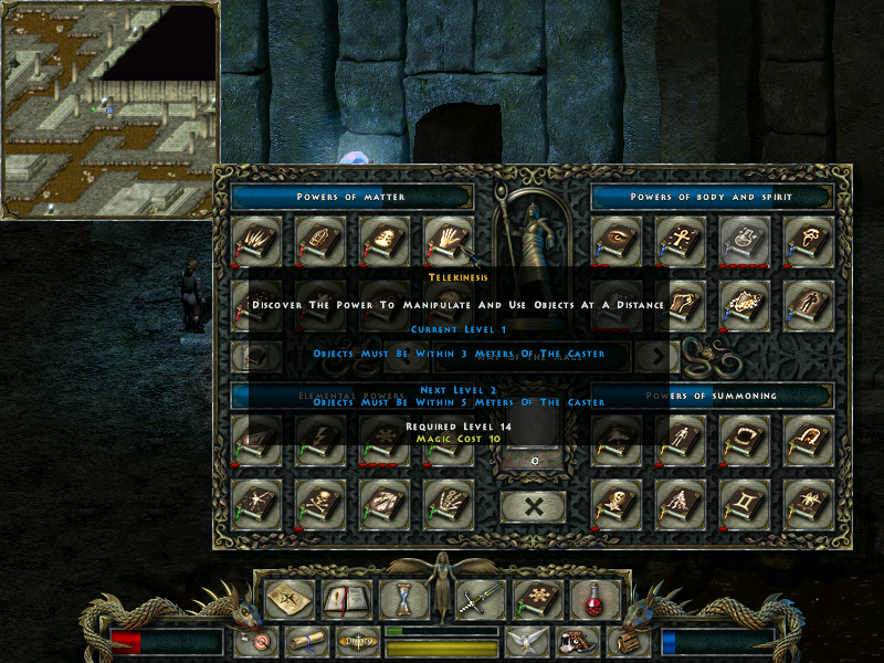 Divine Divinity (Windows) screenshot: In order to impress that girl, I show her all my skills with detailed descriptions