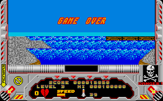 Hellfire Attack (Atari ST) screenshot: Game over