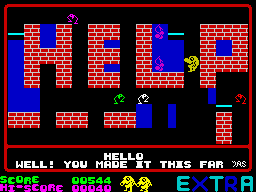 Pi-In'Ere (ZX Spectrum) screenshot: Level 2: The last two.
