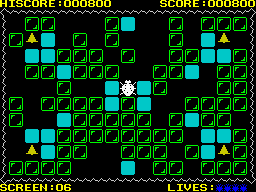 Push Off (ZX Spectrum) screenshot: Level 6.