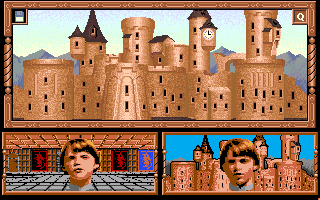 Grimblood (Amiga) screenshot: The castle screen