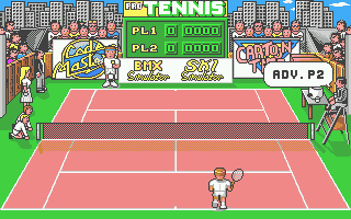 Pro Tennis Simulator (Atari ST) screenshot: The tension rises when you reach deuce