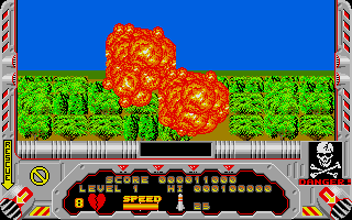 Hellfire Attack (Atari ST) screenshot: Crashed