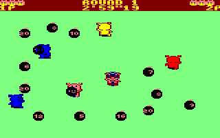 Psycho Pigs UXB (Amstrad CPC) screenshot: Game Play