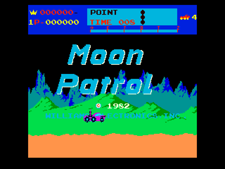 Arcade's Greatest Hits: The Midway Collection 2 (PlayStation) screenshot: Moon Patrol title screen