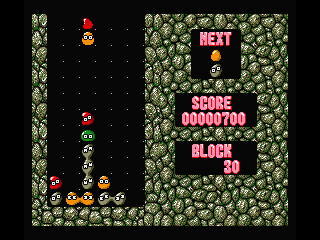 Puyo Puyo (MSX) screenshot: The sidepanel shows which puyo combination comes next