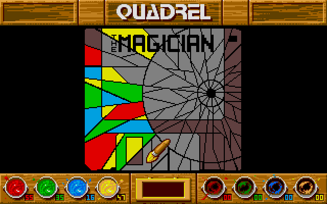 Quadrel (Atari ST) screenshot: Diskette layout.