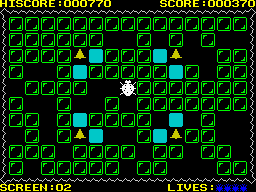 Push Off (ZX Spectrum) screenshot: Level 2.
