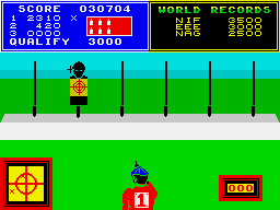Daley Thompson's Super-Test (ZX Spectrum) screenshot: Missed completely here