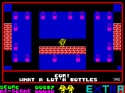 Pi-In'Ere (ZX Spectrum) screenshot: Level 3: Starting the level.