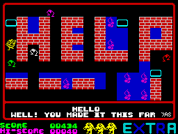 Pi-In'Ere (ZX Spectrum) screenshot: Level 2: Trapped again.