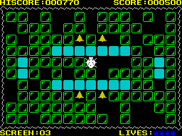 Push Off (ZX Spectrum) screenshot: Level 3.