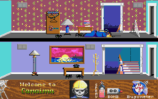 Arachnophobia (Amiga) screenshot: Oh no ... you are dead !