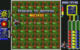 Quartz (Atari ST) screenshot: End of level boss approaching