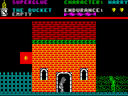 Everyone's A Wally (The Life of Wally) (ZX Spectrum) screenshot: Railroad Station.
