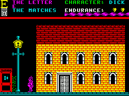 Everyone's A Wally (The Life of Wally) (ZX Spectrum) screenshot: Reference Road.