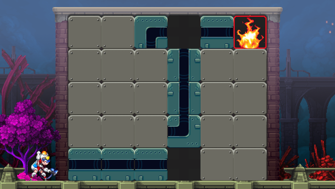 Mighty Switch Force!: Hose It Down! (iPhone) screenshot: Starting the first puzzle.