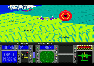 Racing Aces (SEGA CD) screenshot: Weapon Balloon: Attach Missiles to your Tri-plane.