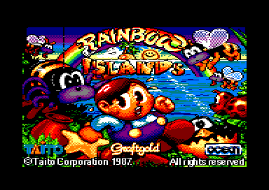 Rainbow Islands (Amstrad CPC) screenshot: Title