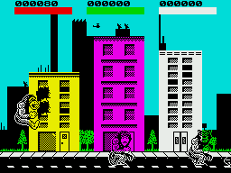 Rampage (ZX Spectrum) screenshot: Beginning the first level