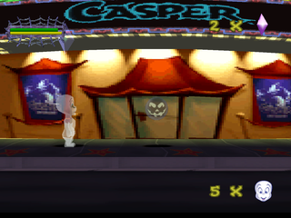 Casper: Friends Around the World (PlayStation) screenshot: Movie theatre