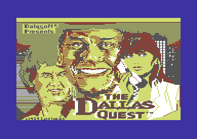 The Dallas Quest (Commodore 64) screenshot: Splash screen