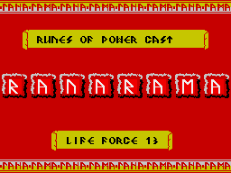Rana Rama (ZX Spectrum) screenshot: Done it