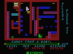 Blagger (MSX) screenshot: Candy from a baby.