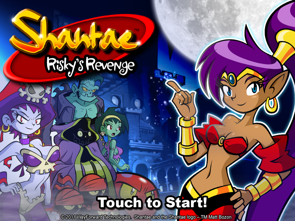 Shantae: Risky's Revenge (iPad) screenshot: Title screen.