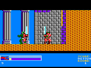 Rastan (Amstrad CPC) screenshot: About to run out of energy