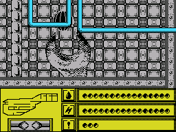 Rasterscan (MSX) screenshot: This wrench-like device can transport you or begin a puzzle