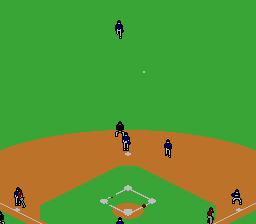 R.B.I. Baseball 3 (NES) screenshot: Lou Whitaker doubles up the middle