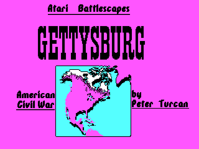 Gettysburg (DOS) screenshot: Title screen (CGA)