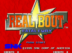 Real Bout Fatal Fury (Neo Geo) screenshot: Title screen.