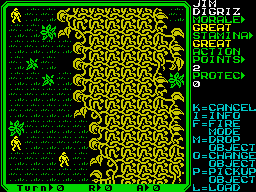 Rebelstar II: Alien Encounter (ZX Spectrum) screenshot: Character options