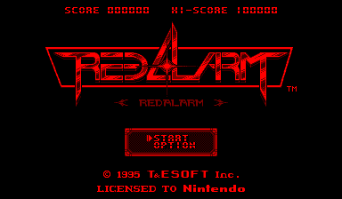 Red Alarm (Virtual Boy) screenshot: Title Screen