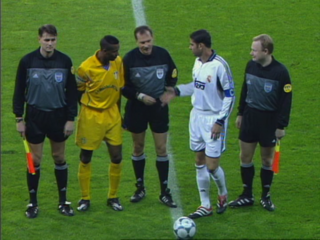 UEFA Champions League (DVD Player) screenshot: Leeds in the Champions League. It's been a while...