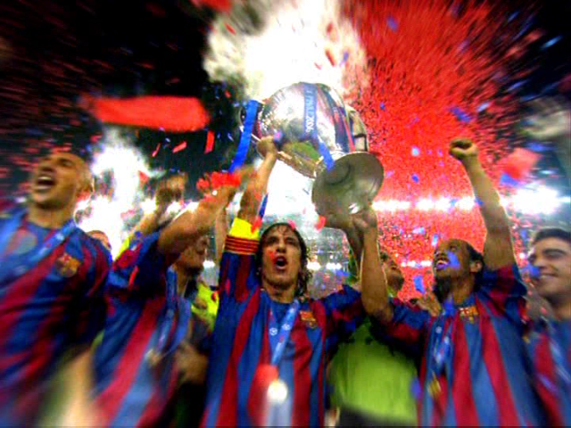 UEFA Champions League (DVD Player) screenshot: ...that Barcelona ultimately won