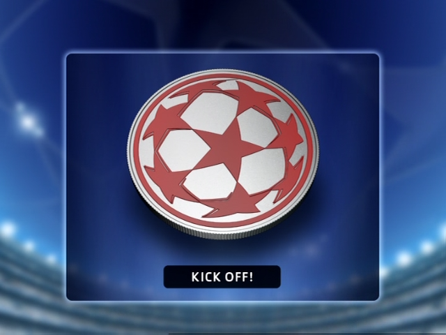 UEFA Champions League (DVD Player) screenshot: Red wins the toss